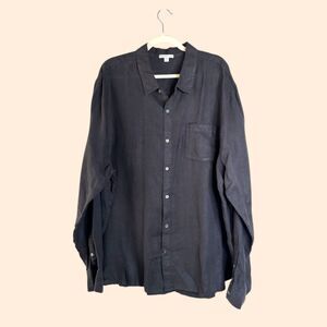 James Perse Linen Shirt Black